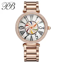 Hot Sale Top Brand Princess Butterfly Watch Women Gold Plated Popular Bracelet Watch with Crystal Gorgeous Quartz Watch HL637