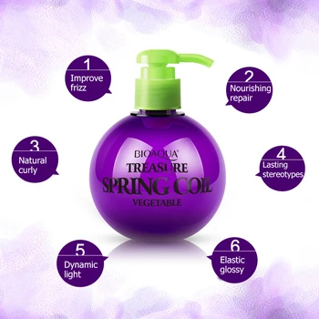 

BIOAQUA Curl Enhancers Moisturizing Retaining Protect Hair Curls Lasting Stereotypes Hair Styling Elastin 250ml