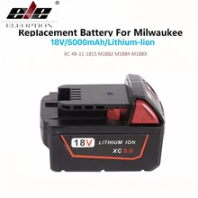 5000 мАч 18 В литий-ионная Мощность инструмент Батарея для Milwaukee для M18 Батарея 18 В XC 48-11-1815