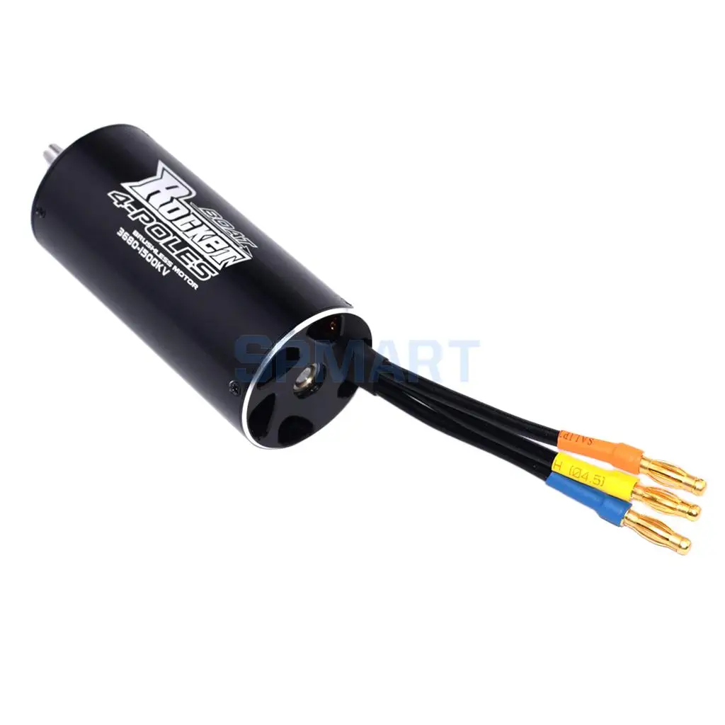 

High Performance 3680 1500KV 4 Poles Brushless Motor for 800-1000mm (or Above) RC Boat