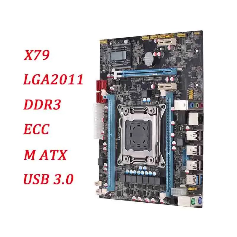 

E5 3.3C Motherboard LGA 2011 X79 LGA2011 Socket Motherboard Server REG ECC Function PCI-Express USB 3.0 DDR3 32G Mainboard M-ATX