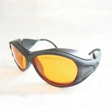 Синий и зеленый лазер 190-550nm лазерные защитные очки с O.D 6+ CE черная рамка чистящая ткань и сумка