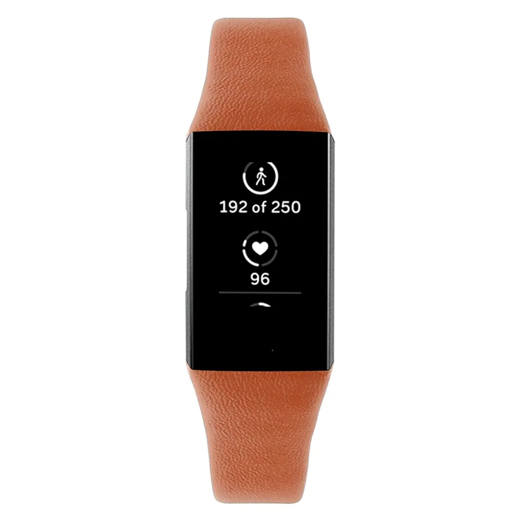 Фитнес-браслет, трекер активности, роскошные кожаные Сменные аксессуары, браслеты на ремне для Fitbit Charge 3