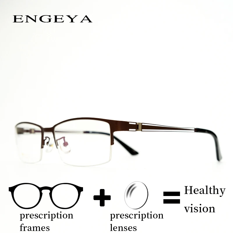 Alloy Prescription Eye Glasses Men Transparent Trendy Optical Reading