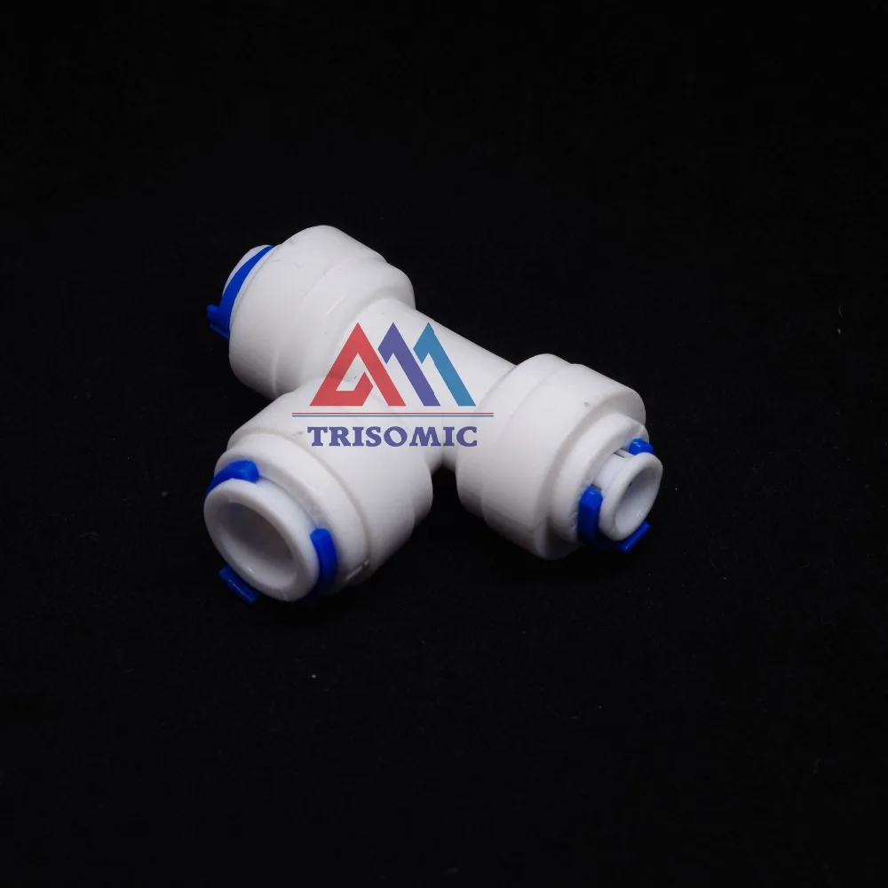 

3/8" to double 1/4" OD reduce splitter connector Type T RO Water Fittings Connector Aquarium Water Filter Reverse Osmosis System