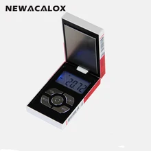 NEWACALOX Pocket Electronic Digital Jewelry Scale for Gold Cigarette Box Weigh Balance Precision 0.01 200g