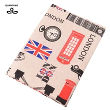 QUANFANG башня серии хлопок и лен с принтом ткань для DIY шитье стеганой диван скатерти мебельная крышка ткани кайма для штор