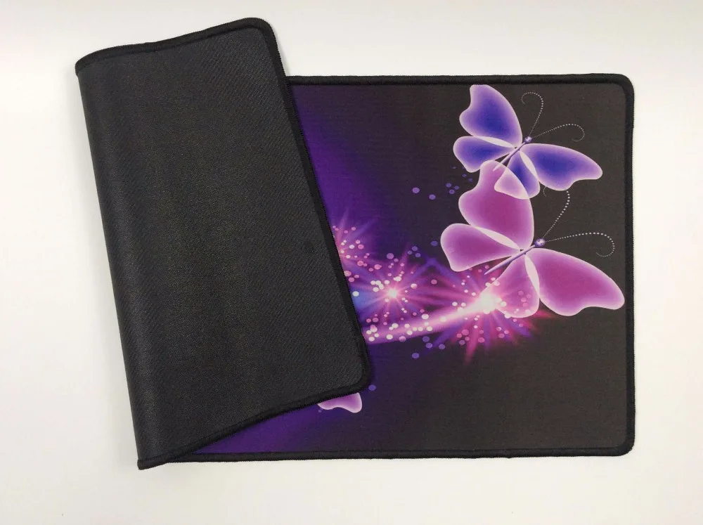 Mairuige Shop Gaming Purple and Black Butterfly Mouse Tablet Pad Large Game Mat Laptop Keyboard Mat