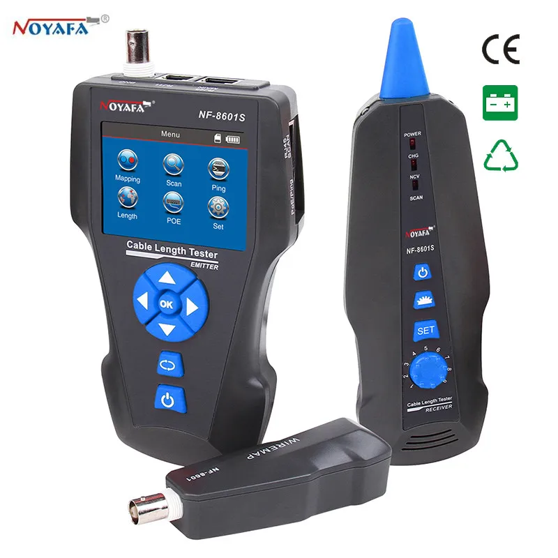 

NOYAFA NEW TDR cable length tester NF-8601S wire Tracker test break point of cable length POE &PING tracker