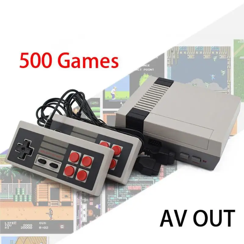 ALLOYSEED Mini 8 Bit Built-In 500/620 Classic Games Retro Handheld Game Player AV Port TV Game Console Kids Video Gaming Console ALLOYSEED Mini 8 Bit Built-In 500/620 Classic Games Retro Handheld Game Player AV Port TV Game Console Kids Video Gaming Console