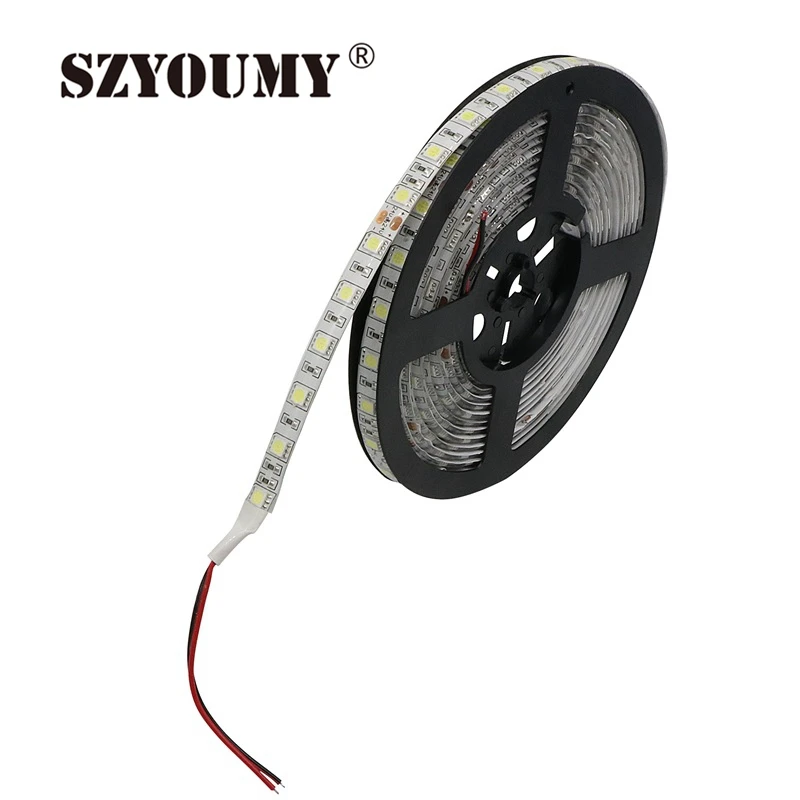 SZYOUMY 5 м 24 V IP65 Водонепроницаемый гибкий Светодиодные ленты 5050 300 светодиодный освещение Светодиодная лента верхняя одежда, костюмы