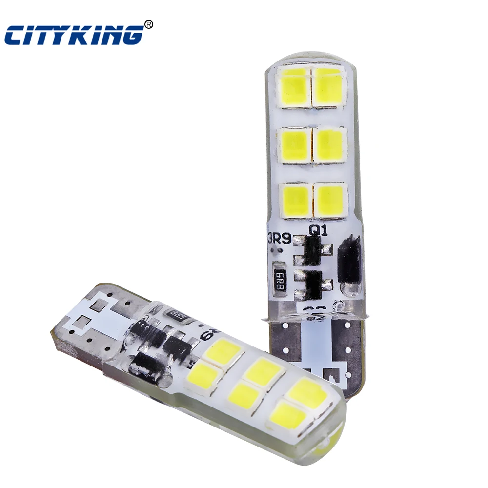 

50pcs W5W T10 LED Strobe t10 12LED 2835 SMD Car LED flash Silicone Interior Light Clearance Bulbs Back-up Reverse Parking Light