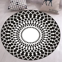 Скандинавском стиле плетение машины Домашние коврики для дома гостиная кристалл бархат круглый коврик Детский ковер в детскую 3d Рождественский коврик