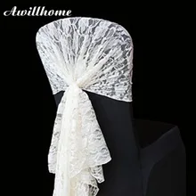 100 шт./лот offwhite кружева Председатель Гуд Председатель Пояса Для Свадебные украшения