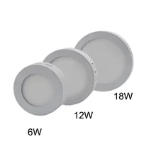 Светодиодный поверхность потолочный светильник 6 Вт 12 Вт 28 Вт 24 Вт потолочный светильник AC85-265V круглая квадратная панель свет для домашнего освещения с Драйвером