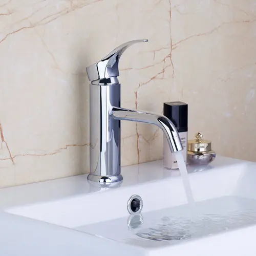 RU Stock Special price water faucet bathroom basin Slim Small spray Chrome Deck Mounted Faucets Single Handle Sink Mixer Taps