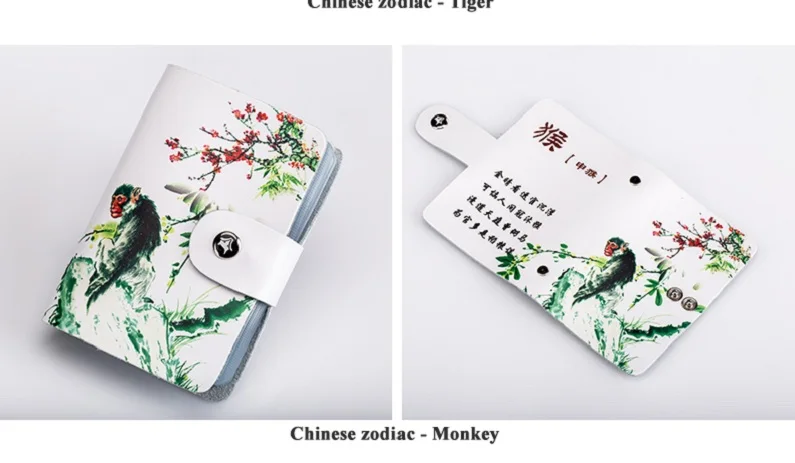 Chinese zodiac Dog Card Holde Wallet HCL663 Details (23)