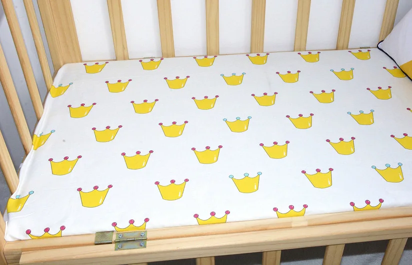 Простыня для детской кроватки из хлопка, простыня для детской кровати, мягкий матрас для детской кровати, защитный чехол, постельные принадлежности для новорожденных, размер 130*70 см - Цвет: B
