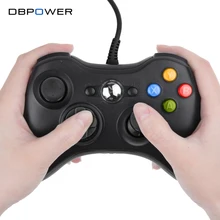 DBPOWER USB Wired Joypad Gamepad Black Controller For Xbox 360 Joystick For Official Microsoft PC for Windows 7 / 8 / 10