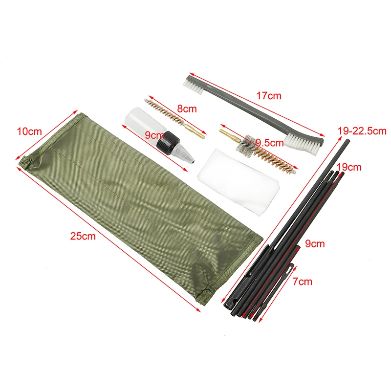 

Pistol Gun Cleaning Set 10pcs for .22 22LR .223 556 Rifle Pistols Gun Cleaner Kit Nylon Brush Hunting Accessories