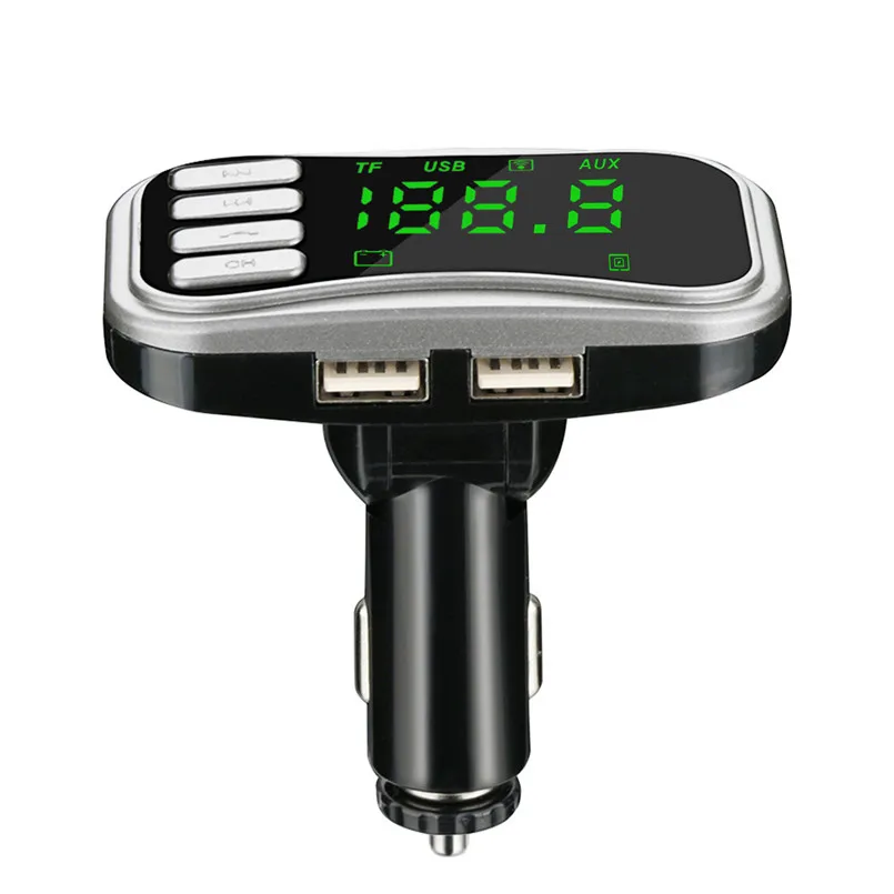 

Car Kit Handsfree Bluetooth Wireless FM Transmitter MP3 Player Hands Free Dual USB Charging LCD Display Support TF Card 30NT06