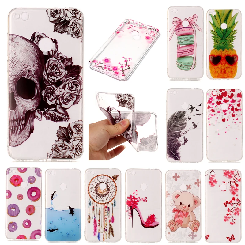 

For Huawei P8 Lite 2017 5.2" Transparent Case Animal Flower Anime Soft Silicon TPU Skin Back Cover Case for Huawei P8 Lite 2017