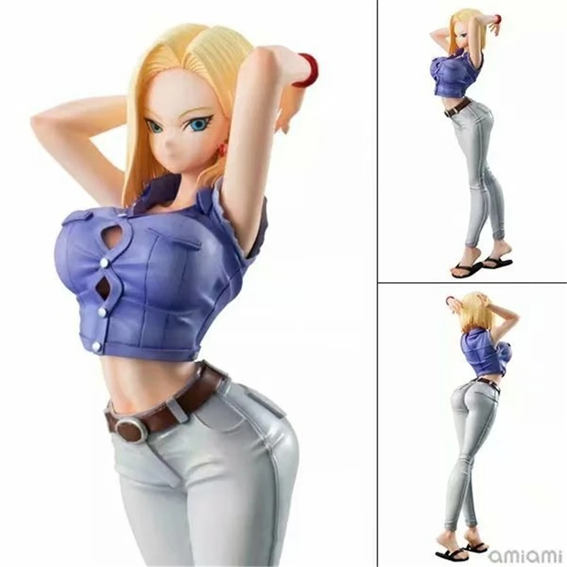 20 см аниме Dragon Ball Z Glitter &amp Glamours Android NO. 18 лазурь джинсы Ver ПВХ фигурку Коллекция