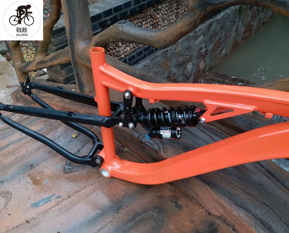 Clearance Kalosse adluts bike frame with 190mm travel DIY colors   mountain bicycle  frame alloy   Downhill  DH/AM  bike frame 4