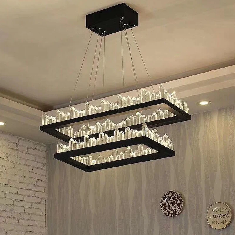 

Luxury design modern crystal chandelier LED light AC110V 220V lustre cristal dinning room living room lamp