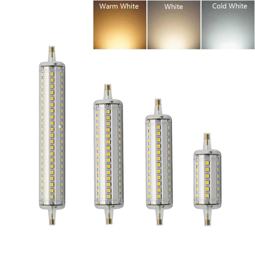 R7s LED Lights Bulb COB Dimmable Floodlight Halogen Glass Lamp 78mm//118mm 6W//12W