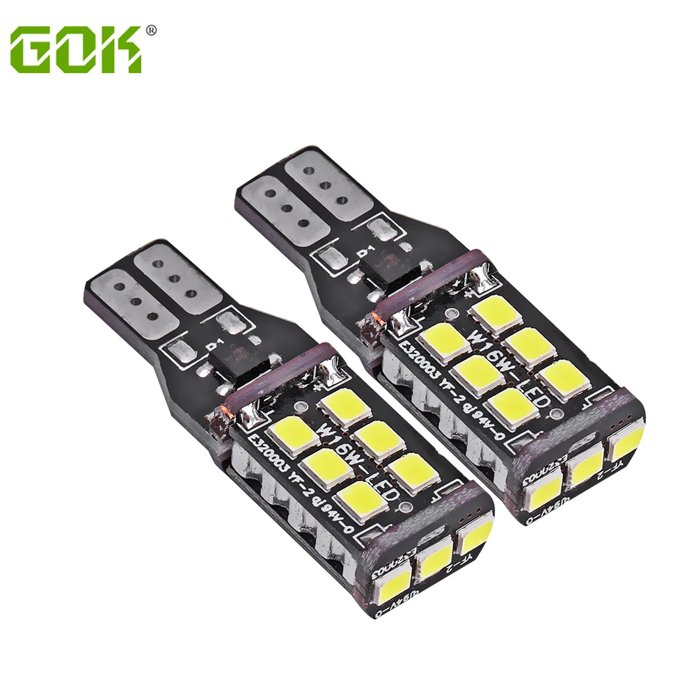 

1PCS New Canbus 7.5w T10 T15 LED W16W t10 15SMD Car LED T10 15LED 2835 LED NO ERROR Back UP light rear Lamp white Car styling