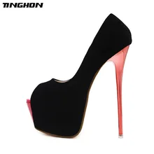 TINGHON Spring/Autumn Women Pumps 16CM high heels Womens Sexy Peep Toe Pumps Platform shoes Wedding Party shoes size 34-40 цена TINGHON Spring/Autumn Women Pumps 16CM high heels Womens Sexy Peep Toe Pumps Platform shoes Wedding Party shoes size 34-40 цены онлайн