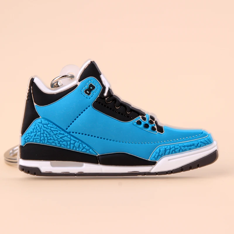 Мини Jordan 3 брелок обуви Для мужчин Wome/дети c логотипом отличный подарок для баскетбола брелок-кроссовок для ключей ключ держатель porte Clef - Цвет: Picture Color12