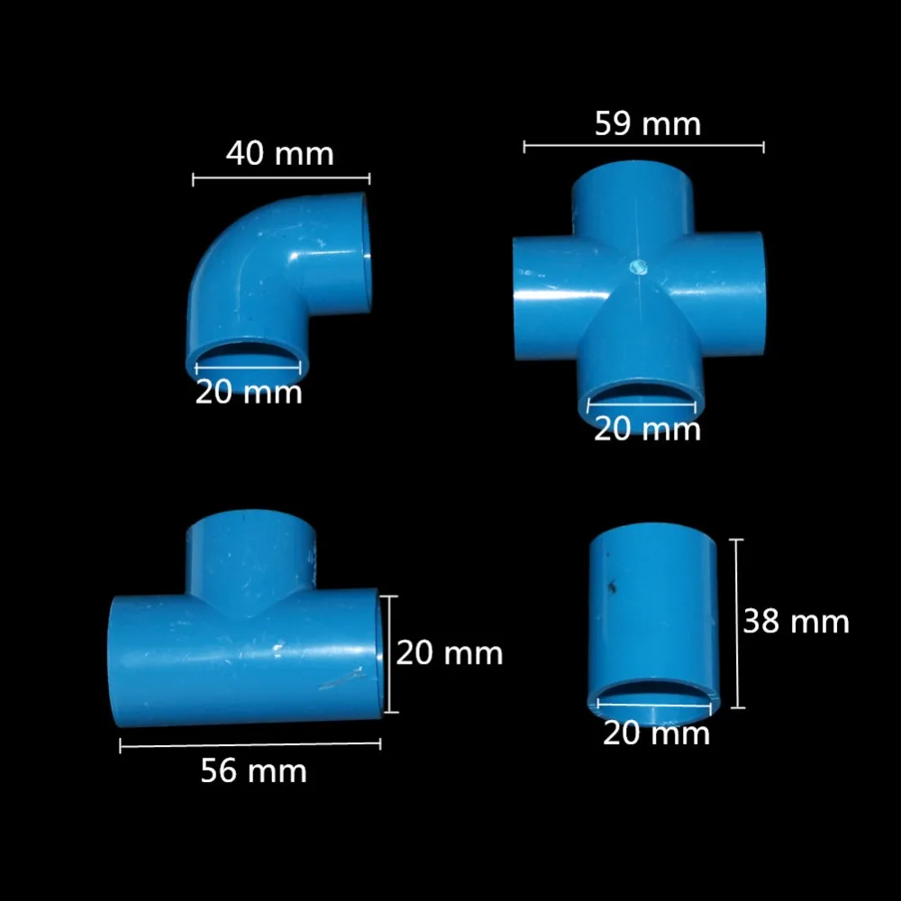 Внутренний диаметр 20 мм. ПВХ соединители труб садовые водопроводные фитинги для орошения аквариумных труб соединения водяных адаптеров