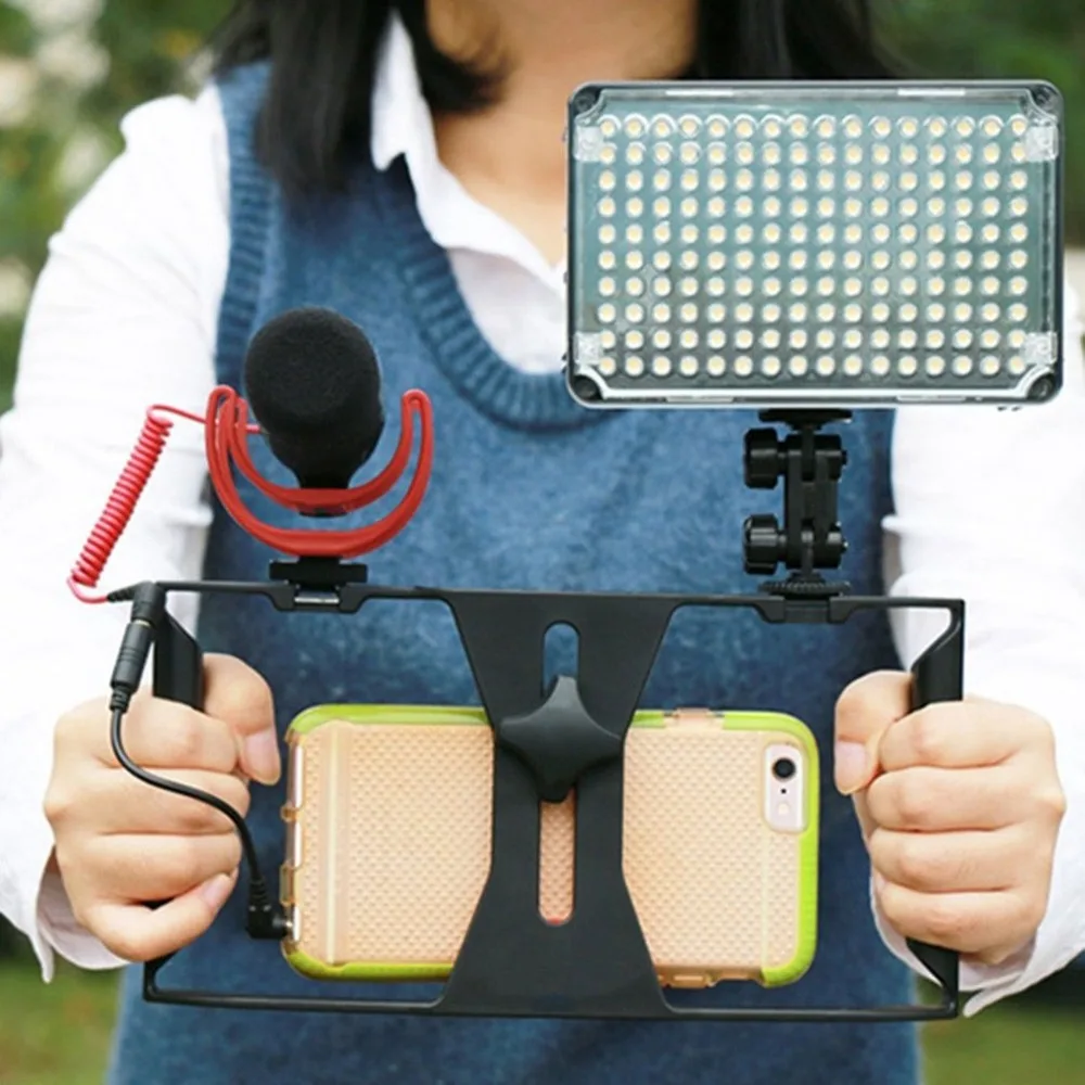  Video Camera Cage Stabilizer Film Making Rig For Smart Phone Video Rig Mobile Phone Holder Hand Gri