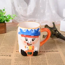 3D stereo creative hand painted cartoon lovely child mug office large ceramic cup children drinkware Christmas gift