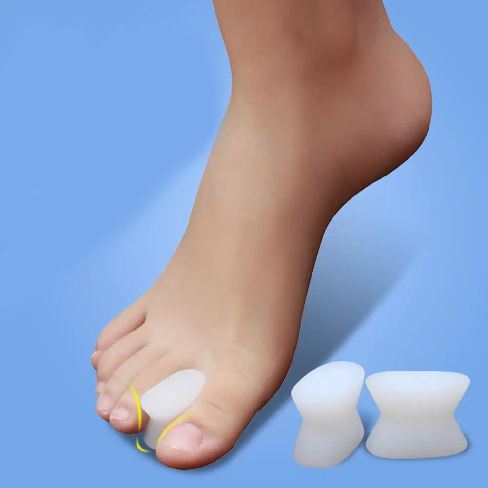 BellyLady 1Pair White Silicone Gel Toe Separator Spacer Straightener