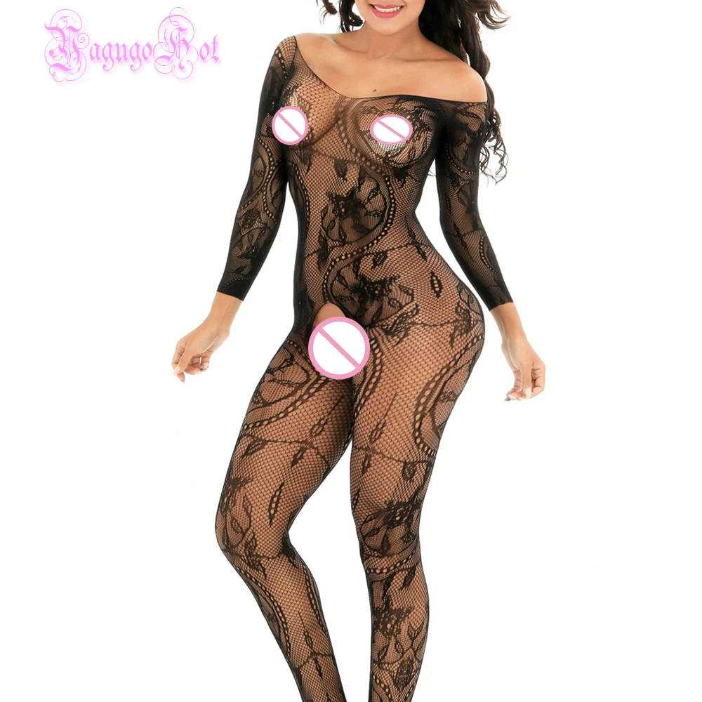 Lace Floral Long Sleeved Bodystocking 3 Lace Floral Long Sleeved Bodystocking 3