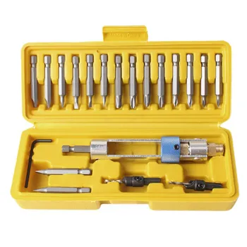 

20Pcs Head Drill Driver Multi Screwdriver Sets Updated Version with Countersink Bits Wrench