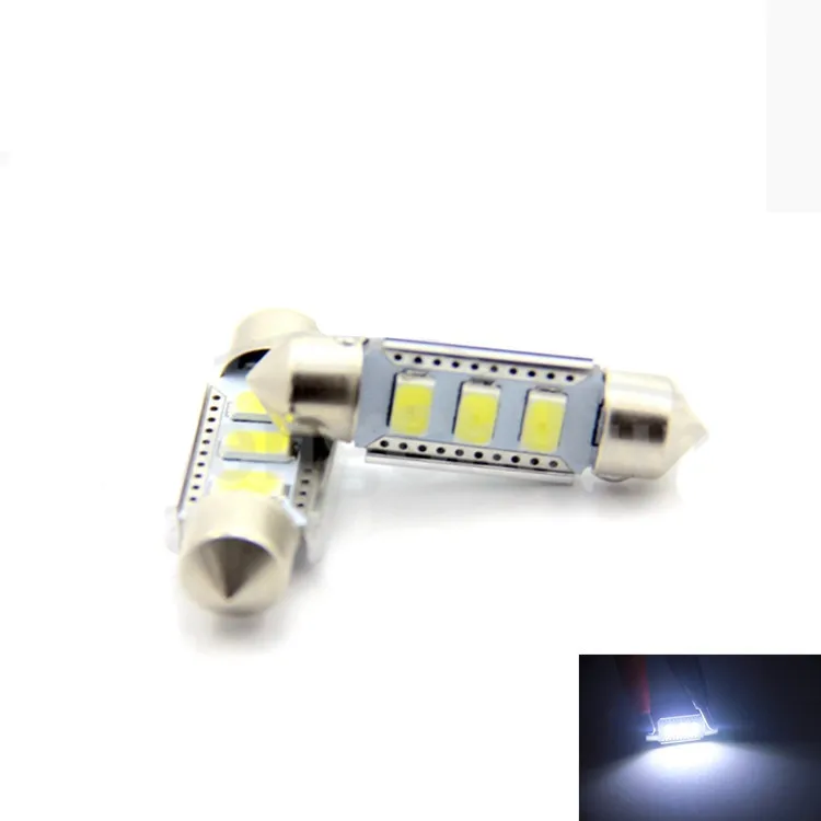 

100pcs Wholesale 5730 C5W 36mm 3SMD Aluminum cooling License Plate Light dome Festoon bulb Glove Box LED boot Light car styling