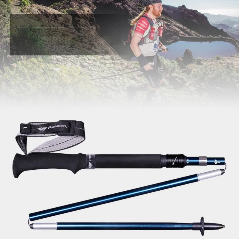 

Outdoor Hiking Walking Sticks Hike Ultra-light EVA Handle 5-Section Adjustable Canes Walking Sticks Trekking Pole Alpenstock