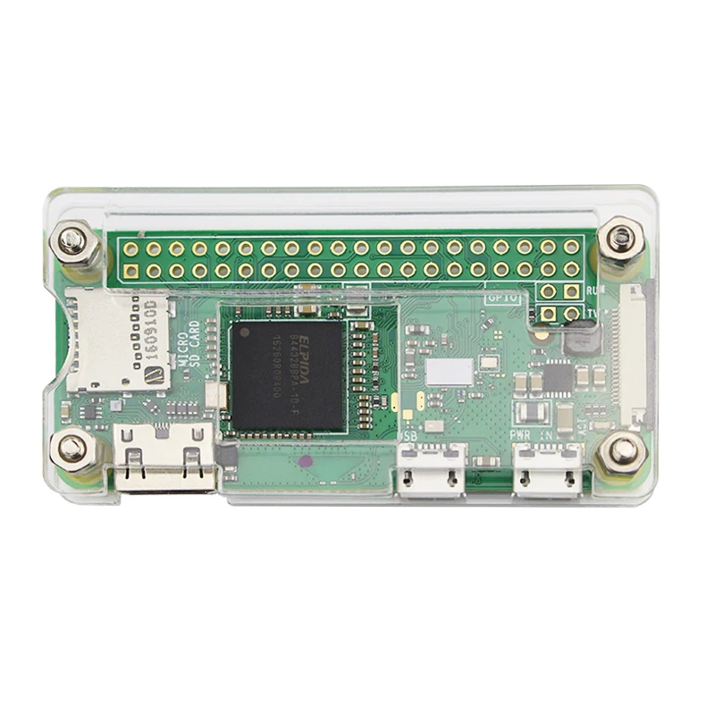 Raspberry Pi Zero W акриловый чехол 3 цвета корпус коробки+ теплоотвод прозрачный черный синий акриловый корпус коробка для RPI Zero V1.3