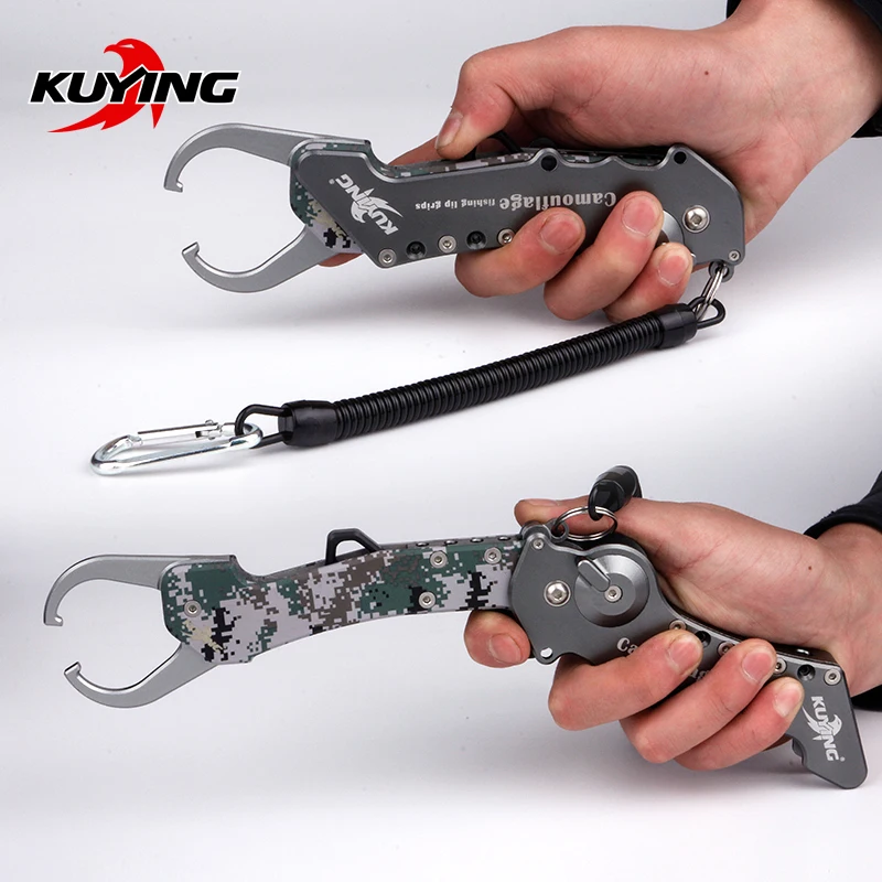 kuying-ultra-light-207g-aviation-aluminum-folded-fishing-lip-fish-grip-holder-tool-tackle-controller-hook-control-fish-clamp