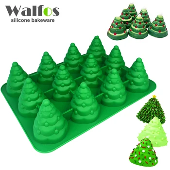 

WALFOS Free shipping Silicone cake mold chocolate molds Christmas tree wand sock snowman DIY baking mould Bing Gemo L052