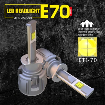 

High power IP68 ETI LED 120w 12000lm/set 12v LED H1 H7 headlight for car 9005 9006 9012 d1s d2s d3s d4s auto headlamp LED 6000k