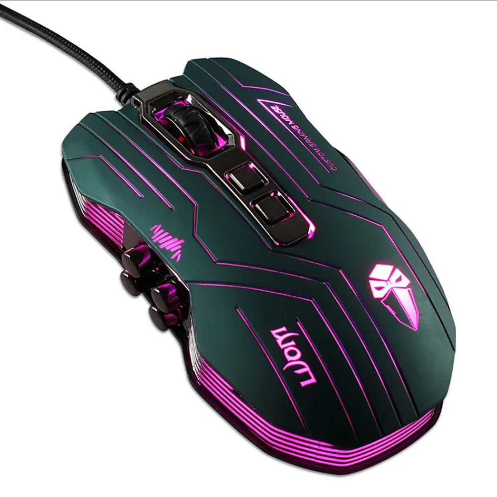 

LUOM G5 Gaming Mouse Mause 3200 DPI Adjustable Computer Optical LED Game Mice Wired USB Games Cable Mouse LOL for Pro Gamer