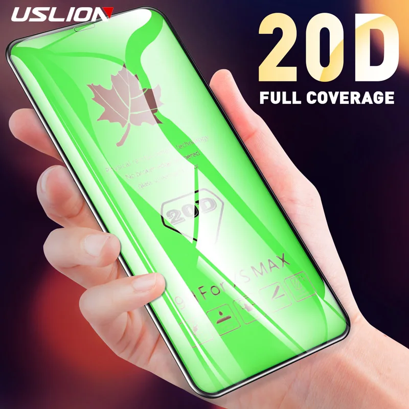 

20D Curved Edge Protective Glass On The For iPhone X XS MAX XR Xs Tempered Screen Protector For iPhone 7 6 6S 8 Plus Glass Film