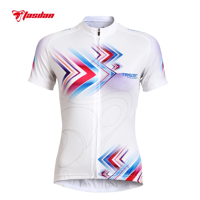 Tasdan Женская велосипедная Джерси с коротким рукавом, велосипедная ...