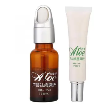 

Aloe Vera Pimple Removal Gel Fade Pimple Mark Serum Skin Care Tool (A Type 20ml+B Type 20ml)