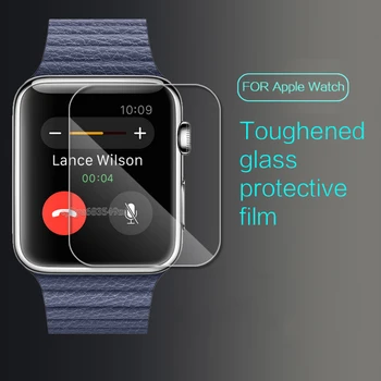 

Wholesale Ultra Thin High Transparency Sensitive Premium Tempered Glass Screen Protector For Apple Watch 38mm 42mm 100pcs/lot